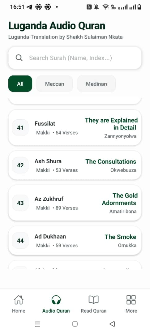 The Authentic Luganda Quran Translation by Sheikh Abdurazak Matovu